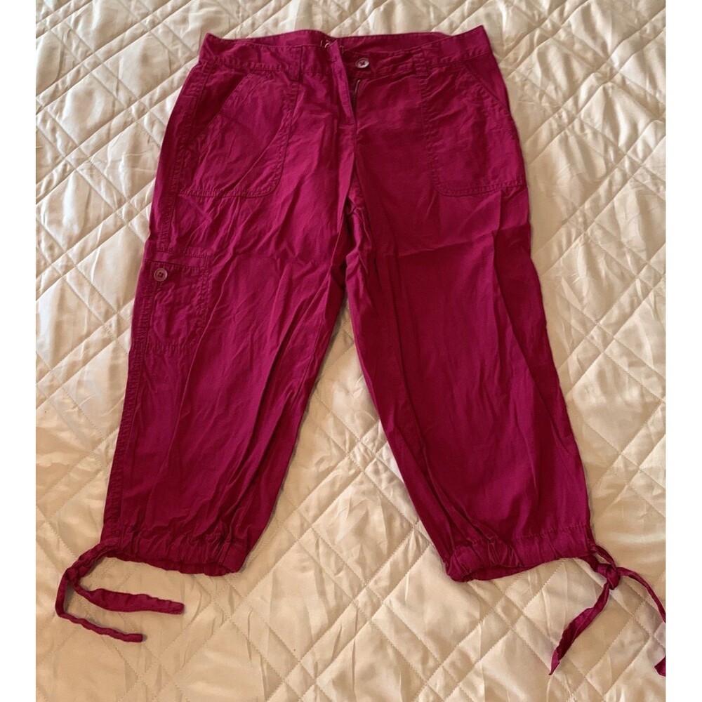 Loft capri pants size 0P-raspberry